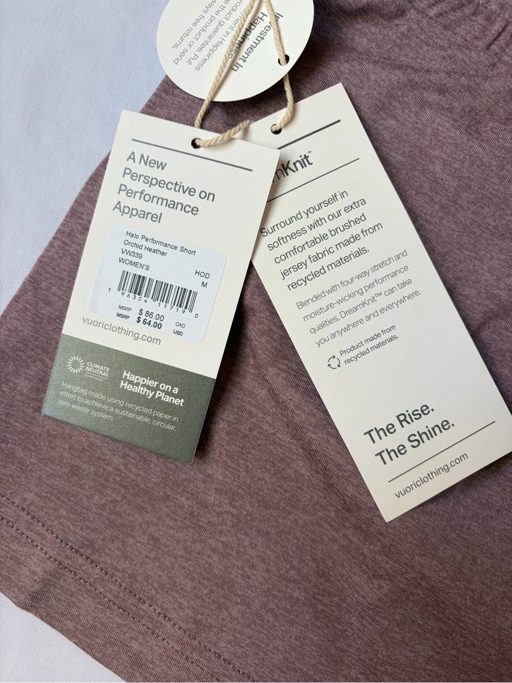 Vuori halo performance shorts NWT - Picture 4 of 4